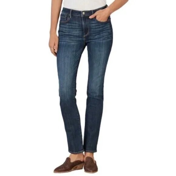 DRIFTWOOD SZ 31 Audrey Sundance Blue Denim Straight-leg Distressed Jeans - Picture 1 of 9